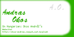 andras okos business card